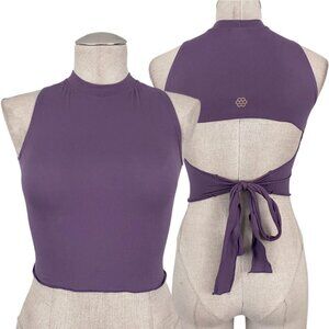 honeycut dance wear purple cropped top